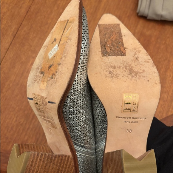 Silver metallic cowboy boots- size 38 - Picture 4 of 4